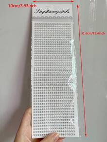 1 pièce Autocollant de diamant blanc 4 mm, autocollant de diamant fait main auto-adhésif convenant à la décoration intérieure de voiture - Autocollants en strass - Voir 4
