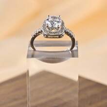 YRUID 1 Set Square Transparent Acrylic Ring Display Stand, Jewelry Display Rack - Clear - View 3