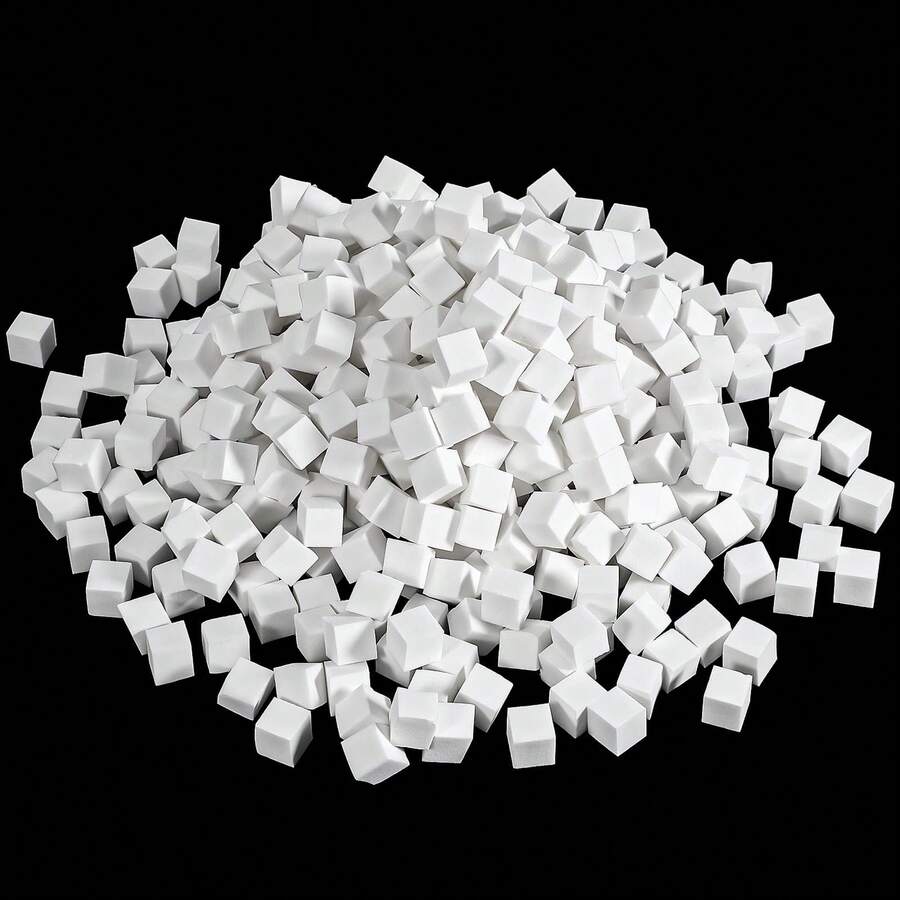 400pcs Mini Nail Sponges, Nail Art Sponges For Gradient Nail Design, Square Nail Sponge Applicator, Professional Nail Salon And Home Use - White - View 1