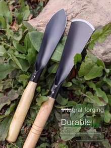 1 cái xẻng làm vườn, lưỡi thép mangan, cán gỗ chống trượt, dùng để trồng cây, làm cỏ, chăm sóc hoa. - 1 mảnh màu đen - Xem 3