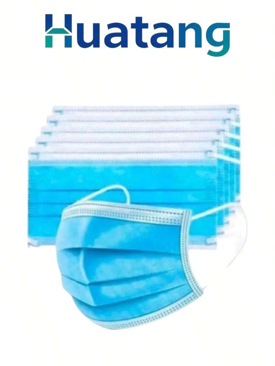 CubrebocasTricapa Mayfield de 50 Piezas Azul - A - Ver 1