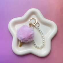 1个可爱仿真冰淇淋珍珠串珠钥匙扣/包包挂饰 - A - 查看 8