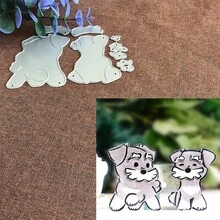 Creative Puppy Dies, DIY Scrapbooking Album And Embossing Stencil, Greeting Card Making Tool, Card Paper Cutting Crafts ,Gift Card Making Template Die Cuts. - Silver - View 2