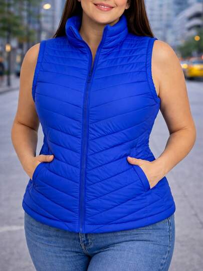 HPC POLO Chaleco tallas extras para Mujer, bonito, comodo, ligero acolchado