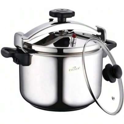 2-In-1 PRESSURE COOKER LARGE PRESSURE POT 7.0L STEEL 18/10 NAZ GAS INDUCTION