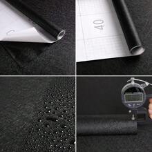 Matte Black Self-Adhesive Vinyl Wrap For Furniture, Satin Furniture Self-Adhesive Paper, Waterproof Vinyl Wrap For Kitchen Countertops, Cabinets, Tables, Bathroom Decor - 1PC - View 8