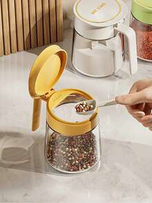 调味罐套装，密封香料罐瓶，厨房调味品收纳容器 - 彩色 - 查看 5