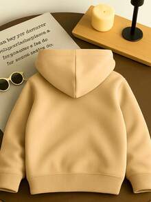 Brooklyn Printed Children's Kangaroo Sweatshirt With Hood Cotton Comfortable Child Various Colors And Sizes - 米色 - 查看 2