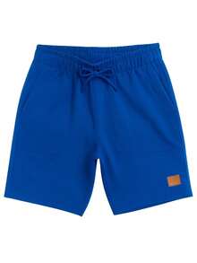 Set Of 3 Boys' Cotton Fleece Shorts With 2 Large Pockets - Royal/Royal/Royal - View 6