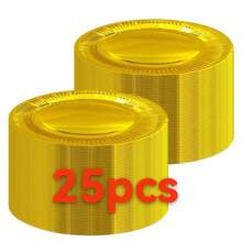 100pcs 7-Inch Disposable Paper Plates, 18cm Diameter White Paper Plates, Suitable For Daily Use, Barbecue, Parties And Various Activities - Gold - View 12