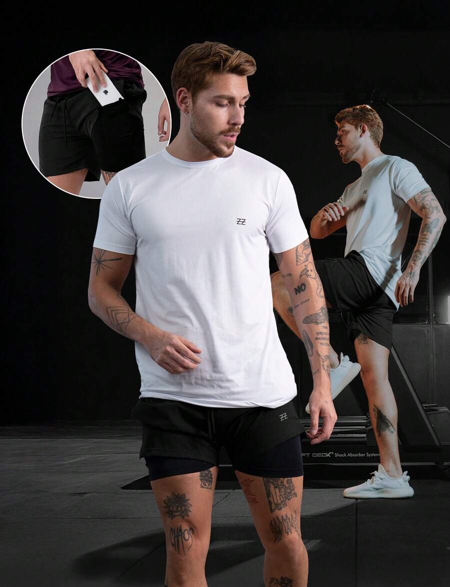 Logo Compression Shorts - Negro - Ver 1