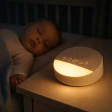 Ruído Branco Para Ninar Bebês Aparelho Recarregável Com Som Relaxante Para Dormir Mar Onda Chuva - Branco - Visão 7