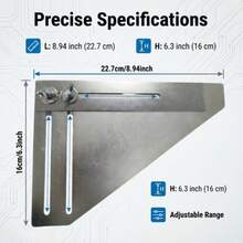 用于展示窗户规格的可调节角度工具。泥瓦匠展示了可调节框架角度 - Slivery - 查看 3