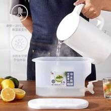 1 pieza Jarra de agua fría de cocina con pico, apta para refrigerador, gran capacidad, recipiente de agua fría antiderrame grueso para uso doméstico en verano - Ver 4