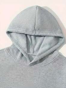 Comfortable Basic Plain Fleece Set For Gym And Everyday Wear - Art Streetwear, Urban Culture, Street Fashion, Street, Graffiti, Skater, Unisex, Men's And Women's, Sweatshirt, 50% Cotton 50% Polyester, Premium Streetwear Top, New Release, Immediate Shipping, Various Colors!! - 灰色 - 查看 3