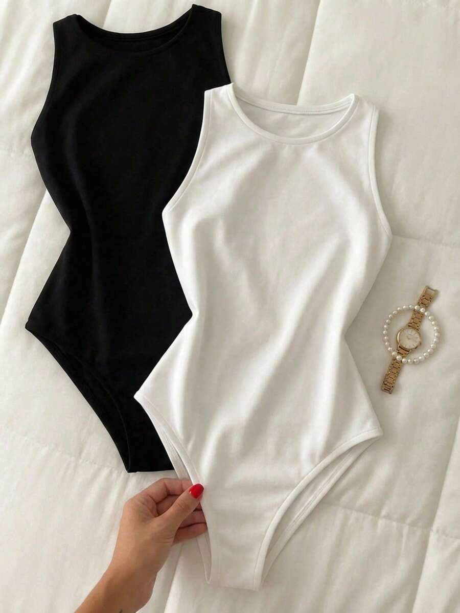 Kit Body Feminino Bori Regata Bory Collant Versátil Casual Costas ...