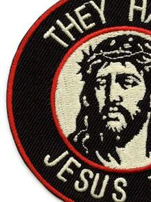 1PC They Hated Jesus Patch Religious Christian Embroidered Iron On - Multicolor - View 3