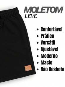 Set Of 3 Boys' Cotton Fleece Shorts With 2 Large Pockets - Black/black/black - View 3