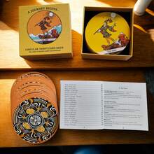 1盒圆形塔罗牌，经典韦特塔罗牌占卜，6种主题可选，可爱粉色塔罗牌，黑白塔罗牌 - 塔牌 - 查看 16