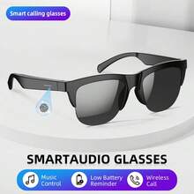 Gafas inteligentes mejoradas, llamadas Bluetooth, reproducción de música, asistente de voz, , estilo de alta tecnología de moda, adecuado para hombres y mujeres, larga duración de la batería, carga tipo C - Multicolor - Ver 1