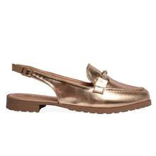 Women's Slingback Flats, Gold Metallic, Open Heel, Comfortable, Luxurious, Adjustable, Casual, Chic - 金色 - 查看 4
