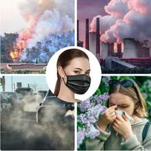 CUBREBOCAS COLOR NEGRO NEGRO DESECHABLES TRICAPA 50 PIEZAS - A - Ver 4