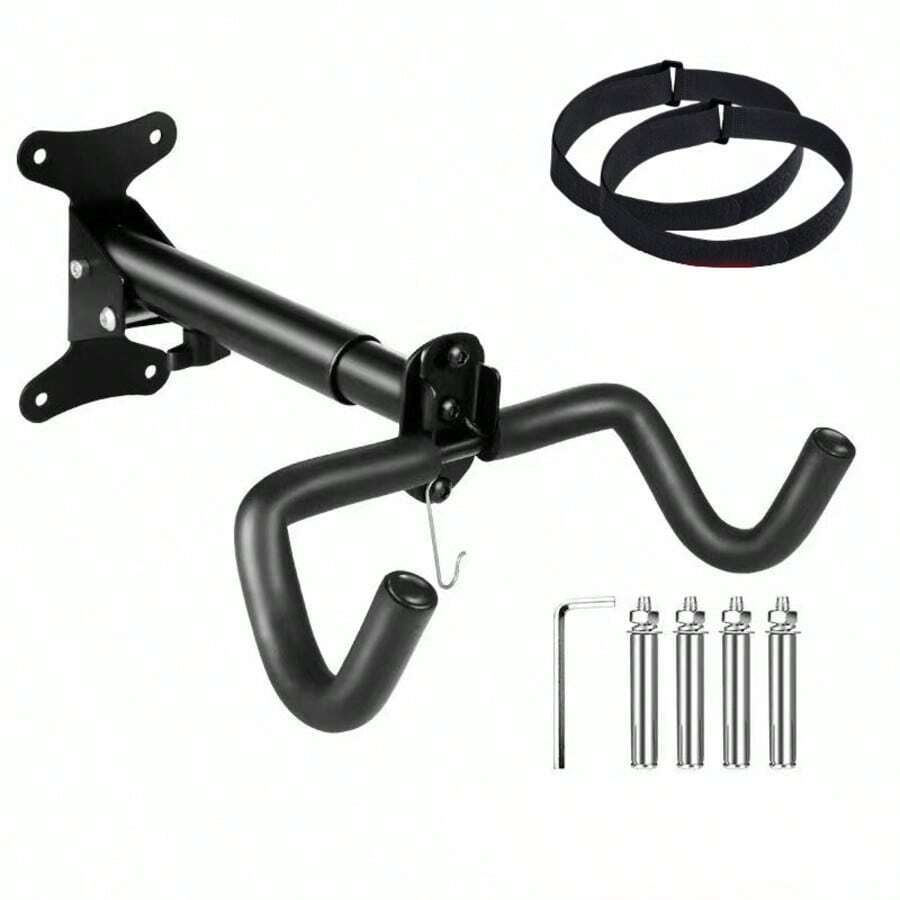 Wall Mounted Bike Rack, Space-Saving Bicycle Wall Mount Hanger For Garage Storage - 黑色 - 查看 1