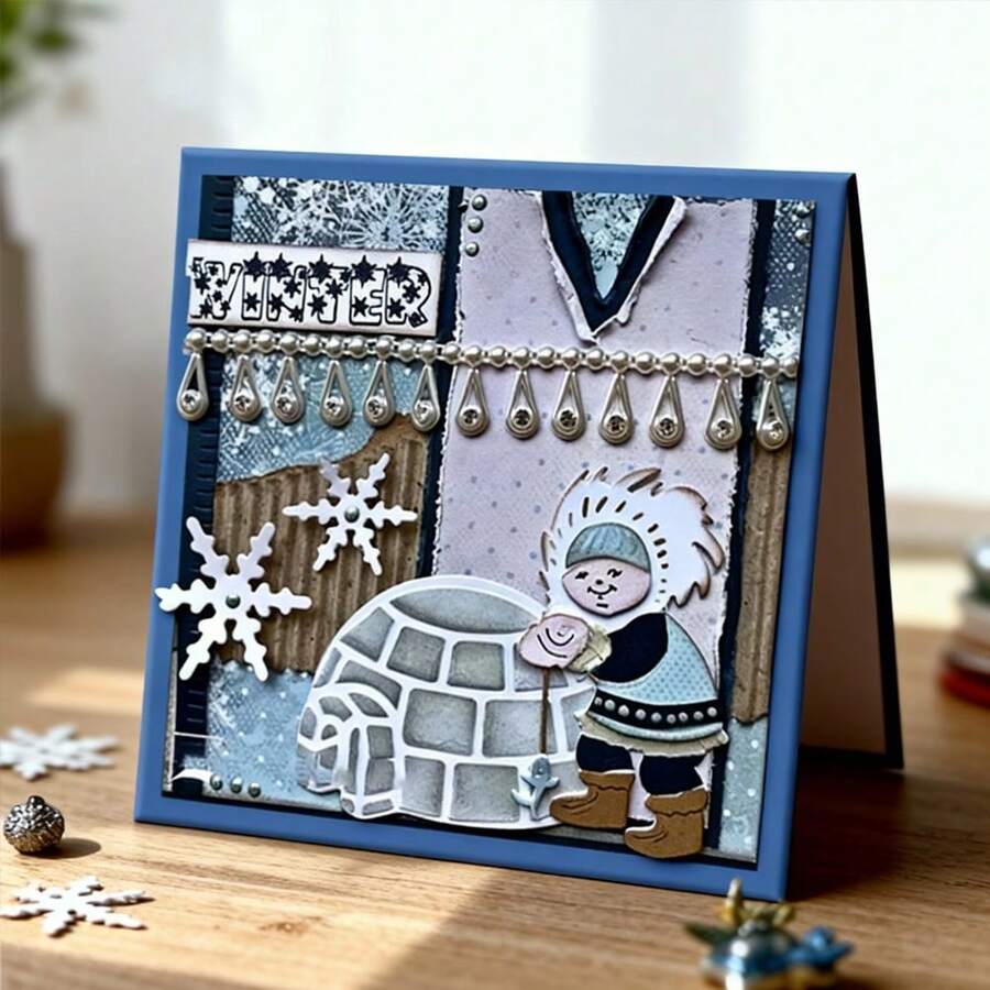 1 pieza de troquelado para scrapbooking - ideal para manualidades de papel, elaboración de tarjetas, scrapbooking y decoración de álbumes DIY, el troquelado está hecho de metal. - multicolor - Ver 1