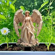 精美天使雕像花园插牌,亚克力防水室内/室外装饰 - A - 查看 2