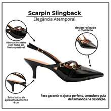 Vizzano Women's Slingback Pump With Low Heel And Buckles - 櫻桃清漆 - 查看 3