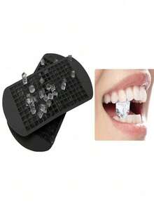 2 khay làm đá viên bằng silicon đen, làm được 160 viên đá nhỏ, dễ lấy đá ra, thích hợp để làm đá bào và sinh tố. - Nhiều màu - Xem 5