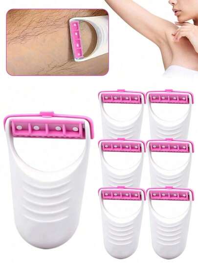 12/6/1件装一次性剃须套装，脱毛剃刀，脱毛刀，腋下脱毛工具，不锈钢脱毛刀，美容工具，剃须刀，旅行便携。