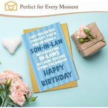 Funny Son In Law Birthday Card For Him Happy Birthday Card Gift For Son-In-Law From Father-In-Law And Mother-In-Law Unique Son Bday Gift For Men - -5- - View 4