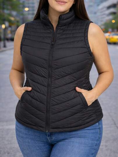 HPC POLO Chaleco tallas extras para Mujer, bonito, comodo, ligero acolchado