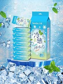 清凉湿巾，返校季、旅行、健身房必备，便携式设计，有效去除油脂和汗水，增强清凉效果 - 3.5°C 清凉效果（实验室测试，实际效果可能有所不同） - 多色 - 查看 2
