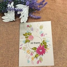 Creative Flower Dies, DIY Scrapbooking Album And Embossing Stencil, Greeting Card Making Tool, Card Paper Cutting Crafts ,Gift Card Making Template Die Cuts. - Silver - View 5