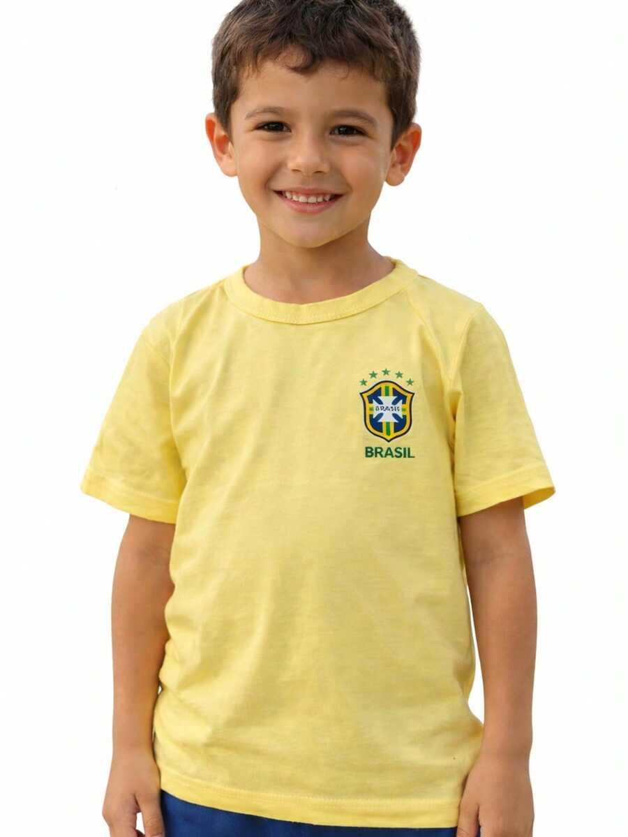2026 Brazil Cup Jersey For Boys (Children) - Yellow - View 1