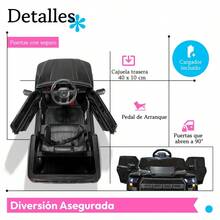 Carro Montable Eléctrico Niño Camioneta Pickup Con Control - Negro - Ver 5