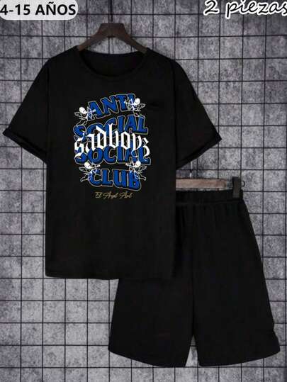 KID002y007|2 piezas|Para niños de 4 a 15 añosEnviado desde México Anti Social Sadboy Club