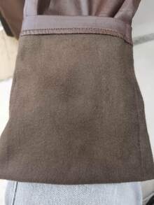 Imported Leather Trousers With Buttons And Zipper. Lined With Short Wool For Added Warmth. - Café integral - Ver 4