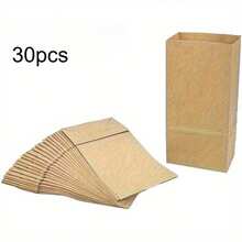 30/60个装优质简约牛皮纸袋，适用于生日、情人节、婚礼、派对礼物、礼品包装、活动赠品，可定制DIY包装袋 - 牛皮紙 - 查看 10