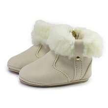 Baby Girl's Feather Booties For Newborns - 5 Colors - Beige - View 3