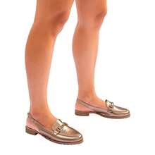 Women's Slingback Flats, Gold Metallic, Open Heel, Comfortable, Luxurious, Adjustable, Casual, Chic - 金色 - 查看 5