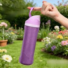 24Oz/32Oz Stainless Steel Water Bottle With Straw For Sports, Travel, And School Sports Water Bottle, Keeps Water Warm For Over 24 Hours, Sealable, Portable, Flip Top, Ideal For Hot And Cold Beverages, Coffee, And Frozen Drinks - Sparkle Lavender - 查看 3