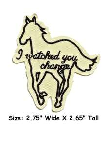 1 pieza Parche bordado con el texto "I Watched You Change" de la banda de nu metal - Multicolor - Ver 2