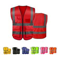Vmingo Industrial Vest Reflective Firefighter 1 Piece - Red - View 5