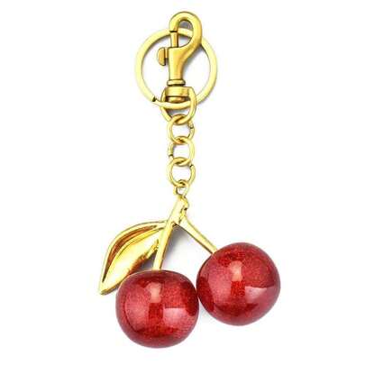 New Cherry Keychain, Women's Bag Charm, Car Key Chain