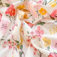 1 pezzo Copripiumino con stampa floreale morbido e delicato sulla pelle, senza federe, stile principessa arricciato, caldo e romantico, design con fascia elastica per adattarsi al materasso, adatto per camera da letto, camera degli ospiti, tutto l'anno, rimovibile e lavabile in lavatrice, decorazione per la casa - Multicolore - Visualizzare 11