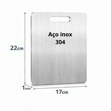 Stainless Steel 304 Cutting Board, Antibacterial, Durable, Hygienic, Kitchen - Plateado - Ver 12