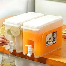 1 pieza Jarra de agua fría de cocina con pico, apta para refrigerador, gran capacidad, recipiente de agua fría antiderrame grueso para uso doméstico en verano - Ver 7